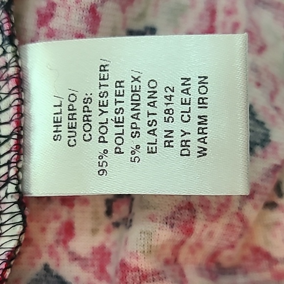 WISP Women's Orange/Cream/Black Sheath Polyester/Spandex Dress -‎ Size 14 - Picture 7 of 7